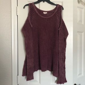 Maroon sweater from the Buckle